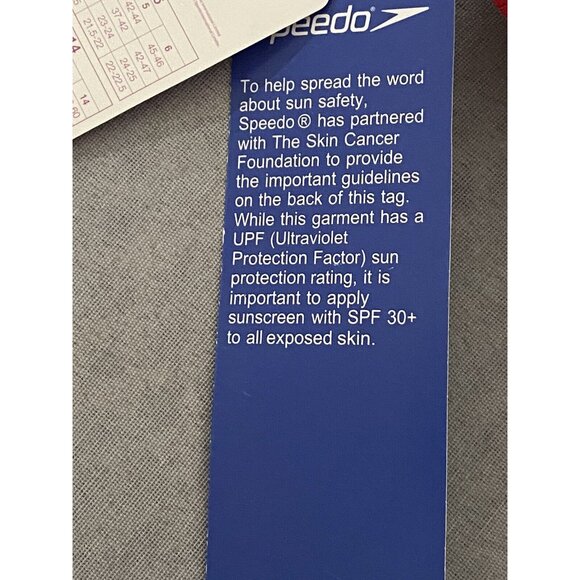 NWT Speedo Girls One Piece Swimsuit Blue Red Beach Size 5 - Picture 8 of 9